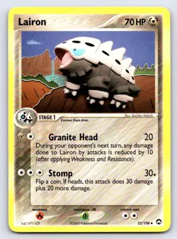 Lairon 32/108 Uncommon Power Keepers Pokemon Lightly Played - Image 1