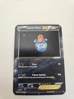 CUSTOM GALACTIC GLIZZY POKEMON CARD CC DIGLETT IN SPACE SATIRE POKEMON - Image 1