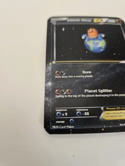 CUSTOM GALACTIC GLIZZY POKEMON CARD CC DIGLETT IN SPACE SATIRE POKEMON - Image 2