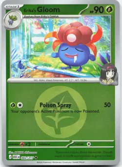 Erika's Gloom (Energy Symbol) 2/217 Holo Ascended Heroes Pokemon Reverse Holo NM - Image 1