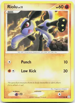 Riolu 117/146 Common Legends Awakened Pokemon LP - Image 1