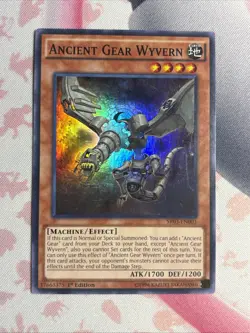 Yugioh Ancient Gear Wyvern Super Rare 1st Edition SR03-EN003 LP+ - Image 1