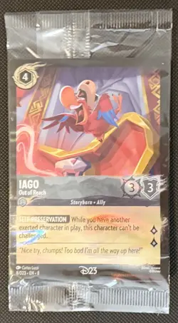 Disney D23 Lorcana Iago - Out of Reach 8 D23 Promos Holo Sealed - Image 1