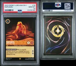 2023 DISNEY LORCANA EN 1-THE FIRST CHAPTER RAPUNZEL - GIFTED WITH HEALING PSA 10 - Image 3