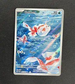Pokemon TCG Goldeen 087/084 Illustration Rare Full Art Holo Pitch Black - Image 1