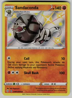 Sandaconda SV071/SV122 Shiny Rare Shining Fates Shiny Vault Pokemon Near Mint - Image 1