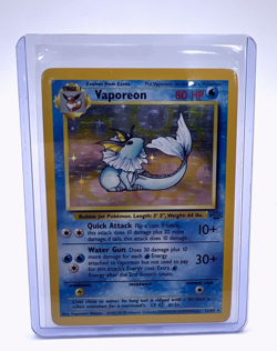 Pokemon Vaporeon Holo Rare Jungle #12/64 Unlimited- LP - Image 1