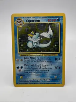 Pokemon Vaporeon Holo Rare Jungle #12/64 Unlimited- LP - Image 4