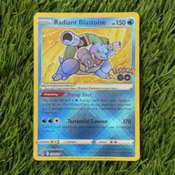 Radiant Blastoise 018/078 Pokemon GO Holo Rare NM - Image 1