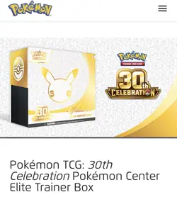 Pokemon Center 30th Anniversary ETB Elite Trainer Box New Sealed *PRESALE* 9/16 - Image 1
