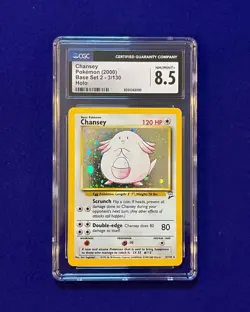 CGC 8.5 Chansey Holo #3 Base Set 2 2000 Pokemon - Image 1