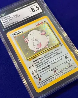 CGC 8.5 Chansey Holo #3 Base Set 2 2000 Pokemon - Image 2