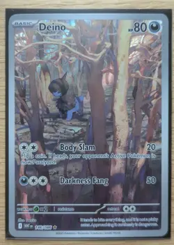 Deino 146/086 Illustration Rare White Flare Holo Full Art Pokemon Near Mint - Image 1