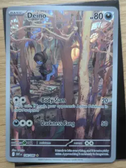 Deino 146/086 Illustration Rare White Flare Holo Full Art Pokemon Near Mint - Image 2