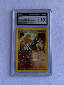 Entei #34 CGC 10 Black Star Promo Wizards Of the Coast 2001 Pokemon Double Swril - Image 4