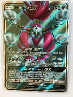 Hoopa GX FULL ART ULTRA RARE 166/181 Pokemon SM Team Up TCG Holo - Image 1