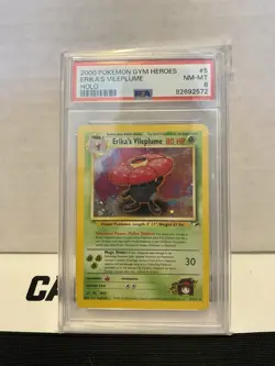 Pokemon TCG Erika's Vileplume Holo Rare Gym Heroes Psa 8 - Image 1