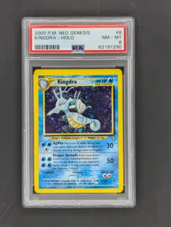 Pokemon 2000 PM Neo Genesis Kingdra 8/111 Holo PSA 8 - Image 1
