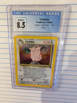 CGC 8.5 Clefable 1/64 Holo Rare - Jungle - Pokemon TCG - Image 3