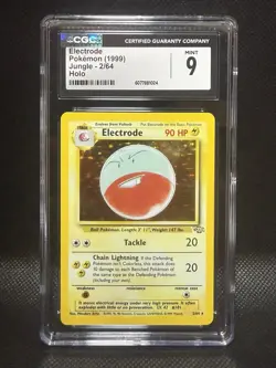 Pokemon TCG Electrode 2/64 Jungle Holo Rare English 1999 CGC 9 Graded - Image 1