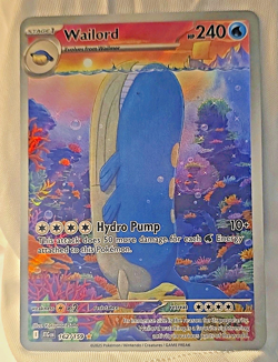 Pokemon Wailord 162/159 Illustration Rare Full Art Holo Sv09 English 240 HP - Image 1