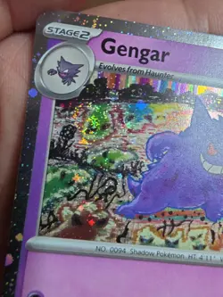 2 Crazy SWIRLS 🌀- Gengar 094/165 Cosmos Holo Pokemon 151 Exclusive Promo - Image 3