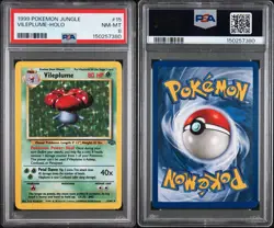 1999 Pokemon Jungle Vileplume Holo Card #15/64 PSA 8 - Image 2