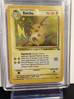 1999 POKEMON FOSSIL HOLO #14/62 RAICHU CGC 8.5 - Image 2