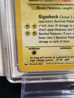 1999 POKEMON FOSSIL HOLO #14/62 RAICHU CGC 8.5 - Image 4
