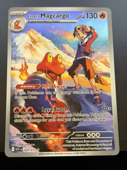 Pokemon ME: Ascended Heroes Ethan's Magcargo 222/217 Illustration Rare Holo - Image 1