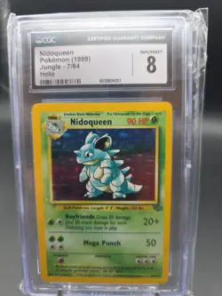 1999 POKEMON JUNGLE HOLO #7/64 NIDOQUEEN CGC 8 - Image 1