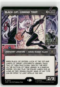 Black Cat, Cunning Thief Borderless - Spider-Man MTG NM - Image 1