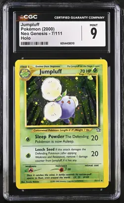 Pokemon 2000 Jumpluff Holo 7/111 Neo Genesis CGC 9 MINT CLEAN - Image 1
