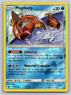 Magikarp 17/111 Common Crimson Invasion Pokemon Reverse Holo Lightly Played - Image 1