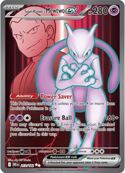 Team Rocket's Mewtwo ex 213/182 SV10: Destined Rivals LP - Image 1