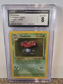 Pokemon ~ Vileplume Holo - Jungle Set - 1999 - Wizards of the Coast - CGC 8 NM/M - Image 1