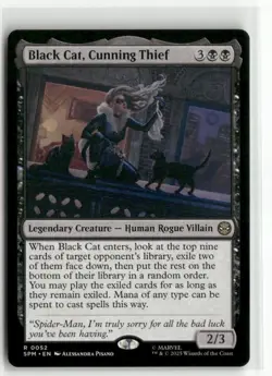 Black Cat, Cunning Thief - Spider-Man MTG NM - Image 1