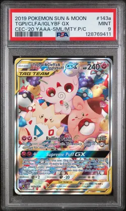 Pokemon Togepi & Cleffa & Igglybuff GX 143a/236 2020 Small But Mighty PSA 9 - Image 1