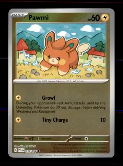 Pawmi 032/094 Common Phantasmal Flames Pokemon Reverse Holo Near Mint - Image 1