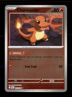 Charmander 011/094 Common Phantasmal Flames Pokemon Reverse Holo Near Mint - Image 1