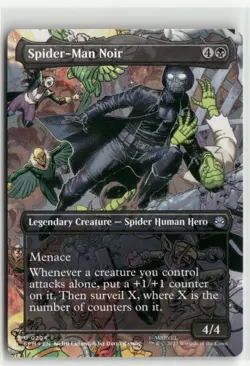 Spider-Man Noir Borderless - Spider-Man MTG NM - Image 1