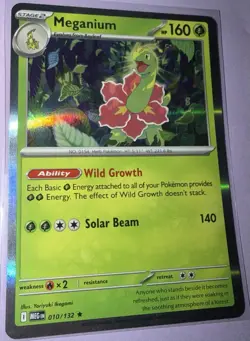 Pokemon Mega Evolution - 010/132 Meganium Holo NM - Image 1