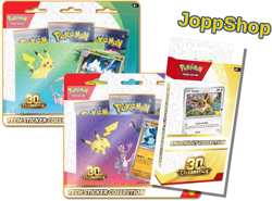 3-Pack Pokemon TCG 30th Anniversary Celebration Collections PkC PRESALE PREORDER - Image 1