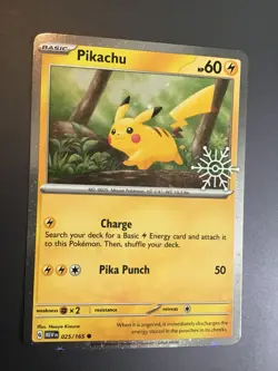 Pokemon Holiday Countdown Calendar Pikachu HOLO #025 - Image 1