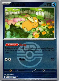 Psyduck (Love Ball) 039/217 Common Ascended Heroes Pokemon Reverse Holo NM - Image 1