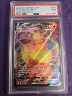Pokemon Flareon VMAX 018/203 Evolving Skies Ultra Rare Holo PSA 9 Mint - Image 1