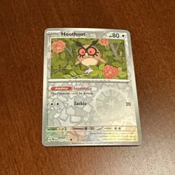 Hoothoot 077/131 Prismatic Evolutions Reverse Holo Pokemon TCG Card - Image 1