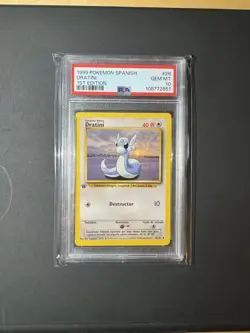 1999 Pokemon Base Set SPANISH #26 1st Edition Dratini PSA 10 Gem Mint - Image 1