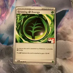 Growing Energy 086/088 NM - Prize Pack Series 9 - Play! Pokemon Stamped Non-holo - Image 1