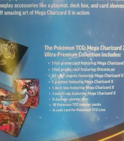 NEW Pokemon Mega Charizard x EX Ultra-Premium Collection | Damaged Seal - Image 3
